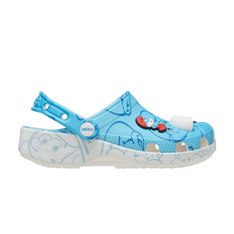 

Crocs The Smurfs x Classic Clog Kids Allover Print Kids Sneakers Blue White 210821-90H 34-35