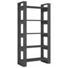 VidaXL Bookshelf-Room Divider Grey 80x35x160 Cm Solid Wood