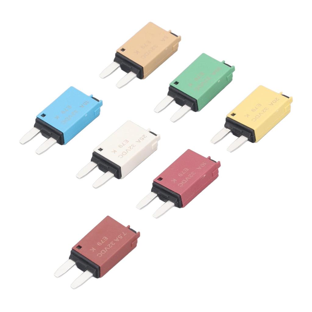 7 buc Siguranță tip inserție Întrerupător de circuit Resetare manuală ATC ATO Protector siguranță lamelă 32VCC 5A 7.5A 10A