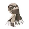 High-end WOOL111 pure scarf women's winter versatile color matching warm shawl dual-purpose long cashmere scarf