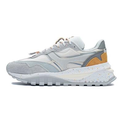 Li Ning Fangyuan Wuxing Series Retro Casual Shock Absorbing Durable Low Top Running Shoes Women Sneaker Micro-Crystal-Gray AGCR446-2