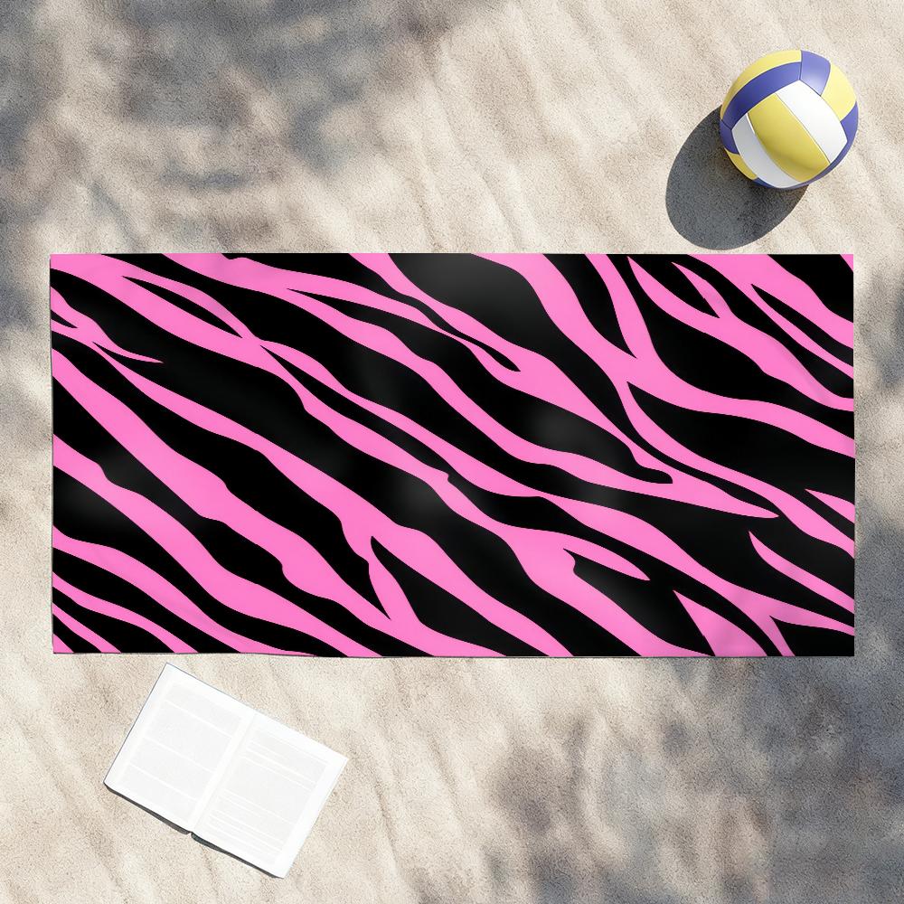 Zwart Witte Print Zebra Handdoek Douche Sauna Reizen Spa Sneldrogend Sportschool Accessoires Zacht Grote Strandhanddoeken