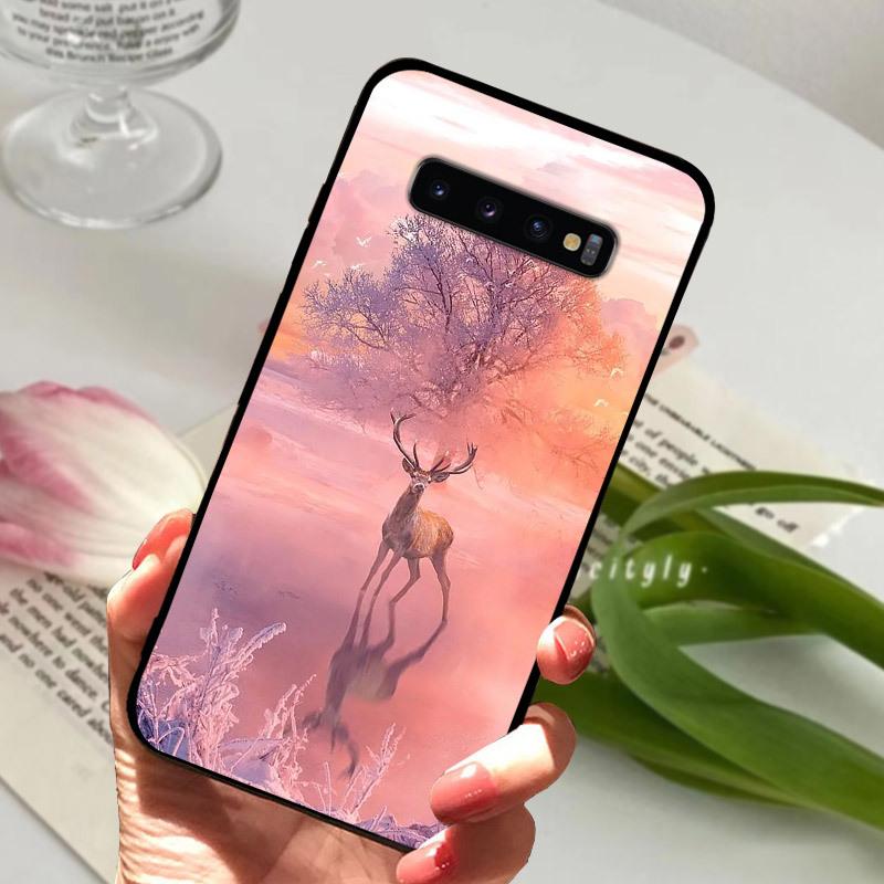 Case For Samsung S10 S10+ S10E Silicone Etui Fashion Painted Soft TPU Coque For Samsung Galaxy S10 S 10 Plus S10E Phone Cover