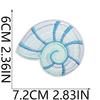 Blue Theme Embroidery Cloth Sticker, Surf Girl Patch Sticker, Wave Hermit Crab Computer Embroidery Label, Shell Chapter Sticker
