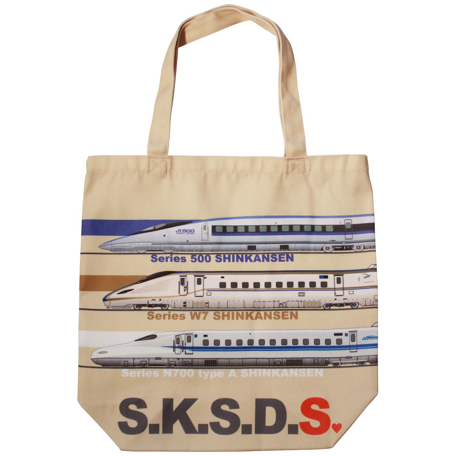 

Daiwa Toy White 35.5cm Tote Train Tote Bag I Love Shinkansen