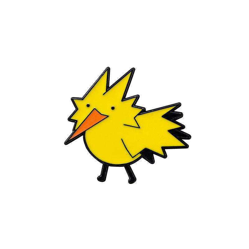 

Cute elf three holy bird cartoon badge anime film and television pet baby flame bird brooch clothes accessories