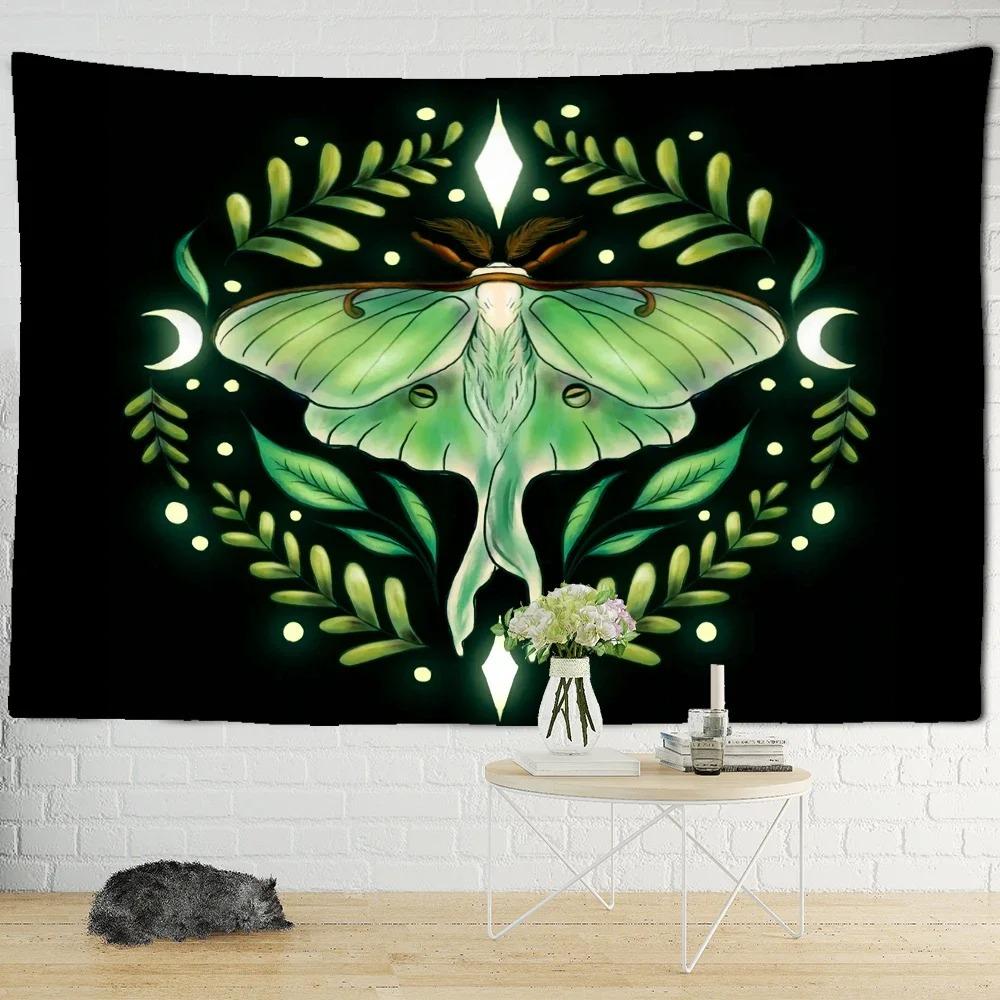 

Psychedelic Moth Decorative Tapestry Home Wall Living Room Office Decorative Tapestry 74x94cm(29x37in)