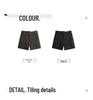 Women's Plus Size Korean Style Woolen High Waist Straight Leg Shorts