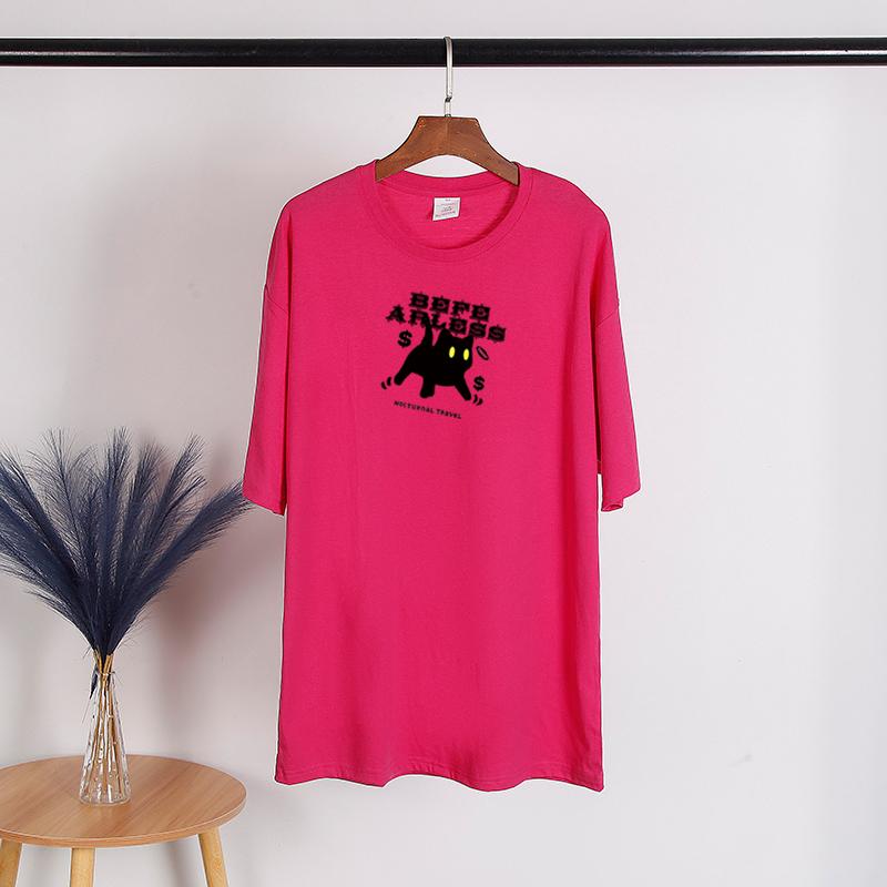 Cat Animal Pet Love Style Clothes Summer Female T-shirts Short Sleeve Ladies Print Fashion Women's Clothing Graphic Tee