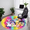 1PC My Little Pony Office Round Rug, Non-slip, Soft and Durable Office Rug for Interior Decoration, Perfect for Office, Beautiful Decoration
