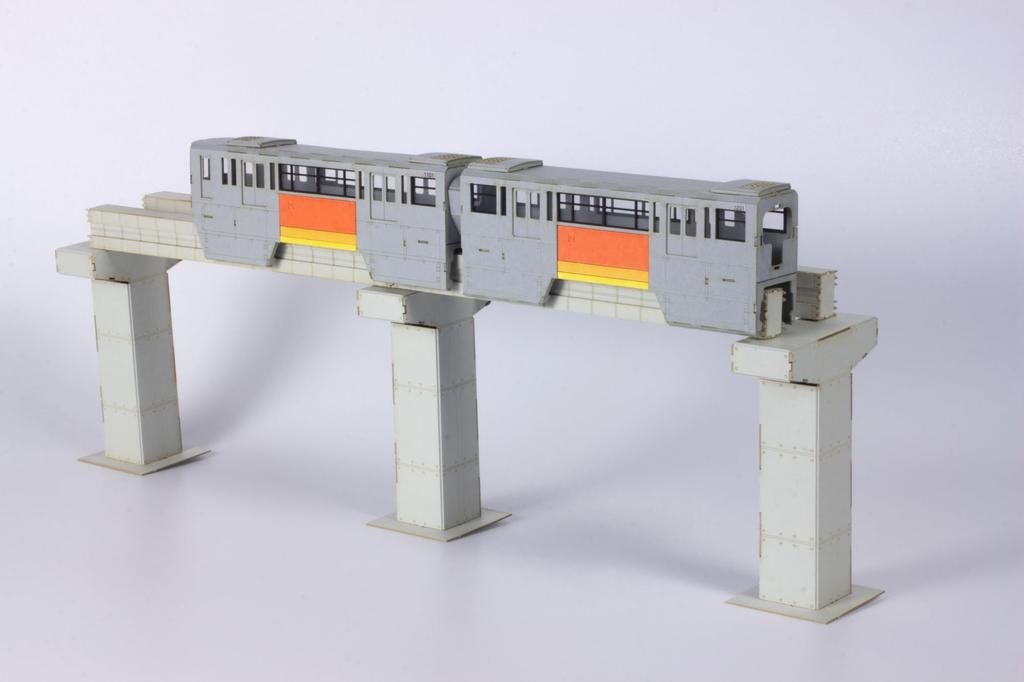 PM Office A PLUM Tama Toshi Monorail 1000 Series Set Paper Kit MS091 1/150 2-Car
