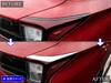 BRIGHTZ Finish Stainless Steel Plated Tail Light Mould for Prius and 55 ZVW and W55 Ultra-Mirror 50, 51, (TAIL-ETC-008) ZVW50, ZVW51, ZVW55, W50, W51,