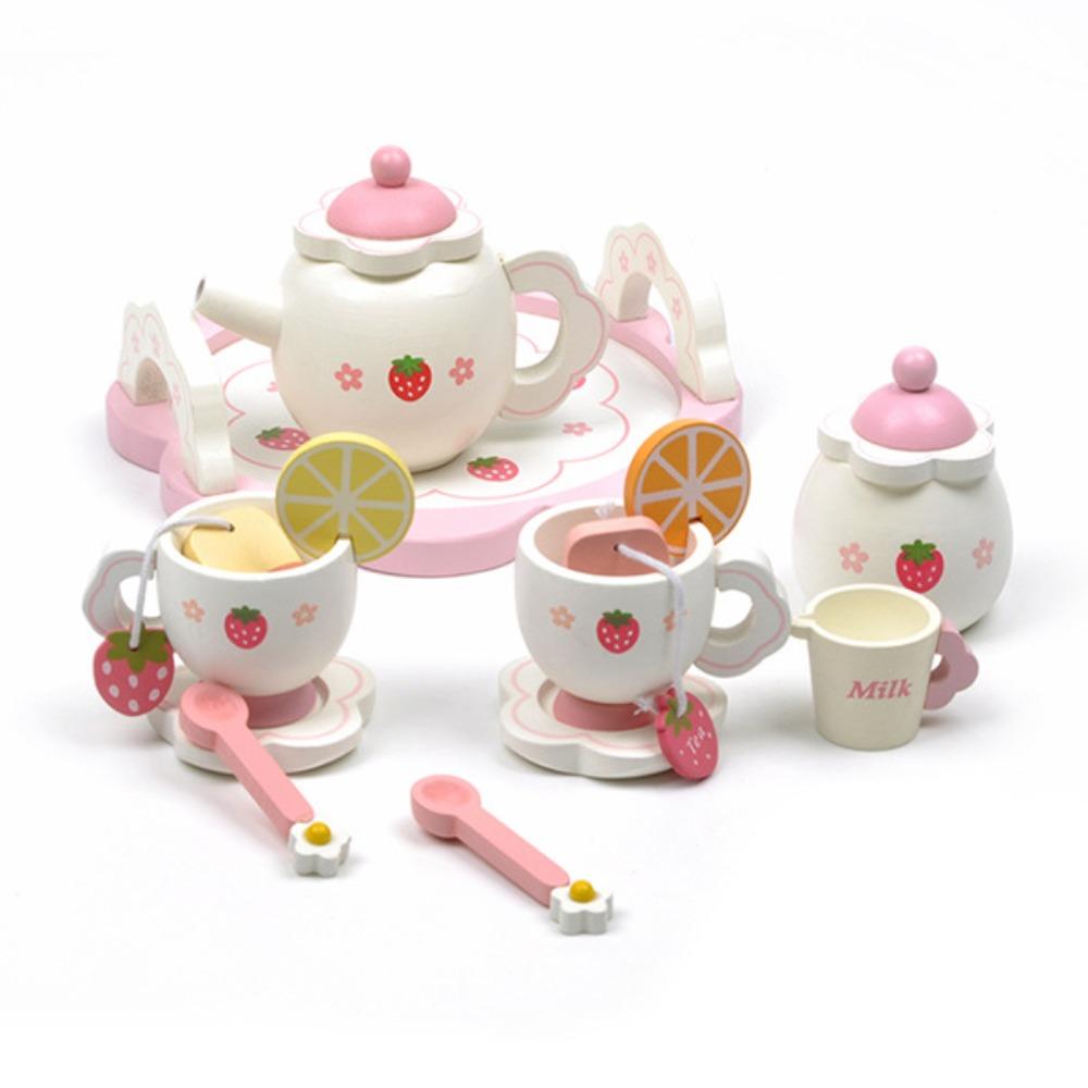 

Children s Kitchenware Toy Girl Set Gift Lemon White Afternoon Tea Set Simulation Play House Kitchen Tableware