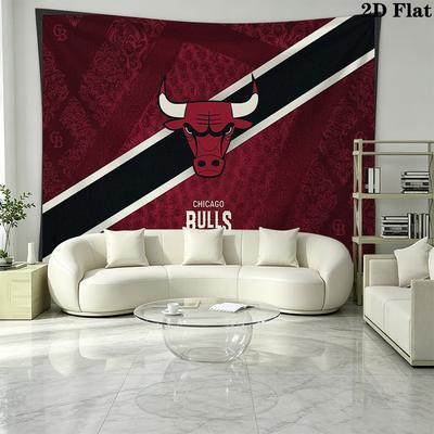 Chicago Bulls Wall Tapestry Aesthetic Wall Hanging Printed Fabric Blanket Decorative Tapestries for Bedroom Living Room Home Decor