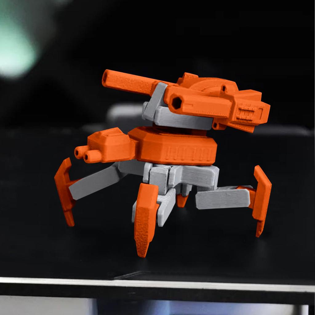 3D Printed Mechanical Four Legged Tank With Movable Technology, Mechanical Spider Tank Toy