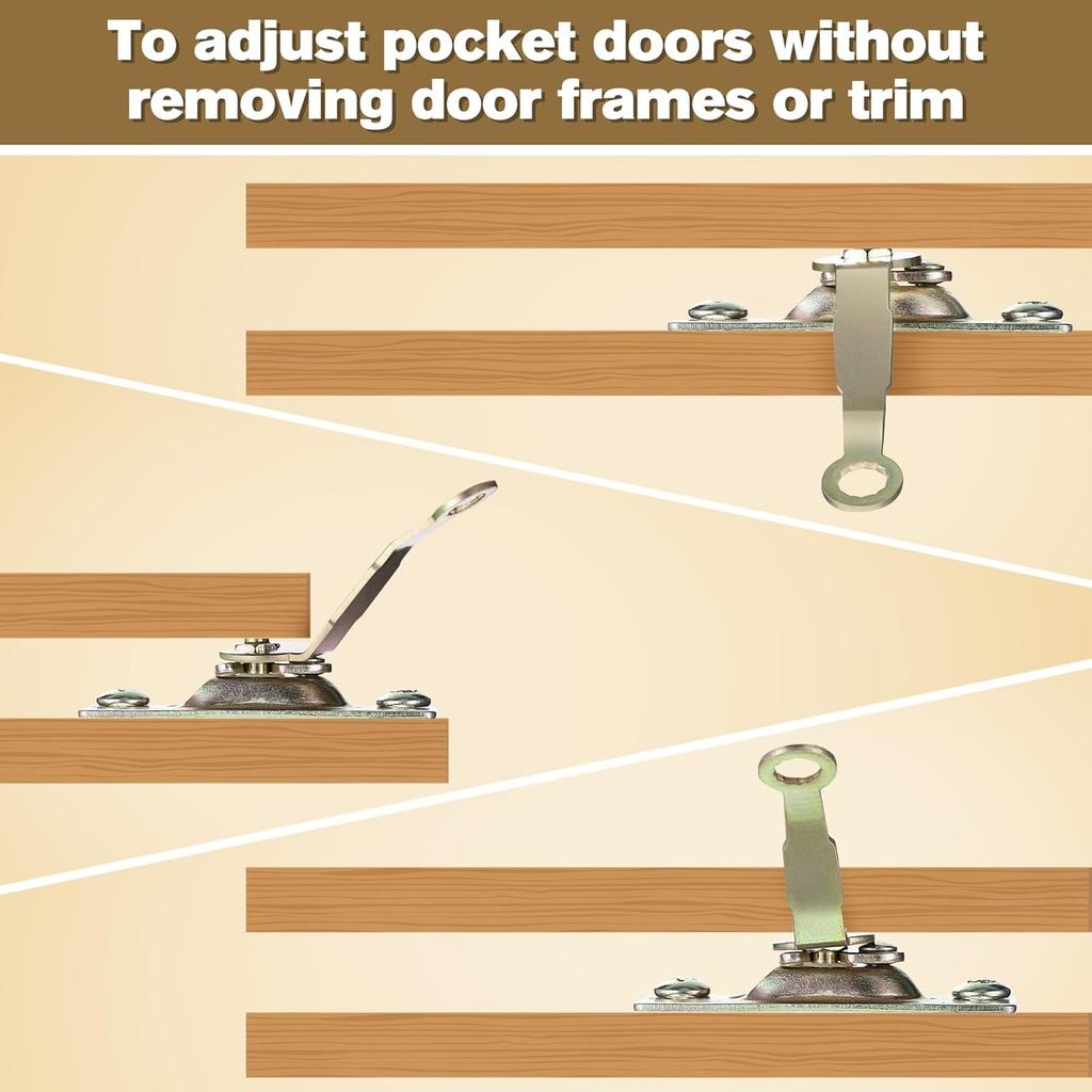 Pivot Adjustment Wrench 3/8" Bi-Fold Open Wrench Pocket Door Wrench for Folding Door Closet Door Tool for Sliding Door Hanger