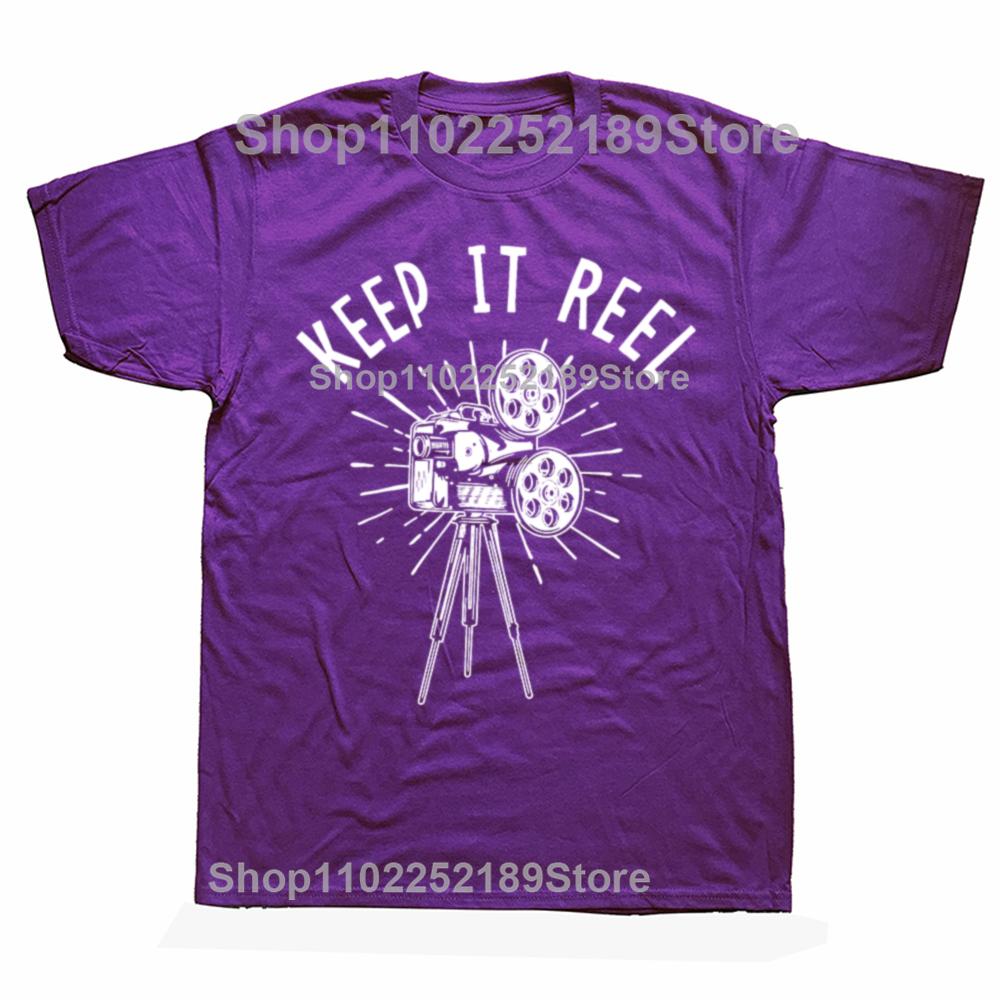 

Keep It Reel Filmmaker Movie Director Filmmaking Cinema Tshirts Men Casual Oversized Tshirt 100 Cotton Loose Oversized T Shirt 4XL