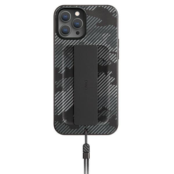 UNIQ Heldro iPhone 12 Pro Max 6,7  Hülle schwarz camo/anthrazit camo Antimikrobiell
