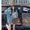 Women's Milky Yellow Soft Knit Cardigan - Cozy, Loose-Fit, Sweet Style for Autumn/Winter