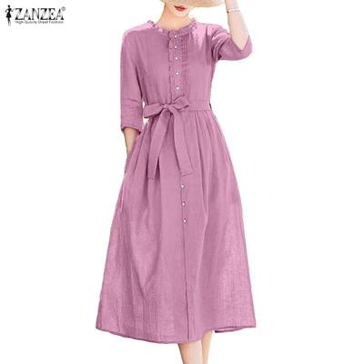 Women Casual Round Neck Summer Half Sleeve Dress