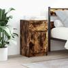 VidaXL Bedside Table Smoked Oak 39x35x65 Cm Engineered Wood, Bedside Furniture, Side Table, Bed Cabinet, Cabinet 861327