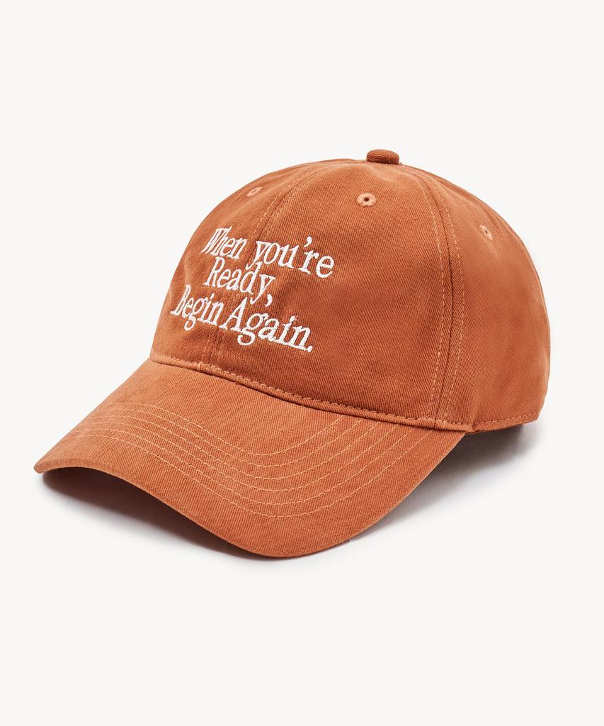 LADY VOLUME Begin Again Cotton Ball Cap (Orange)