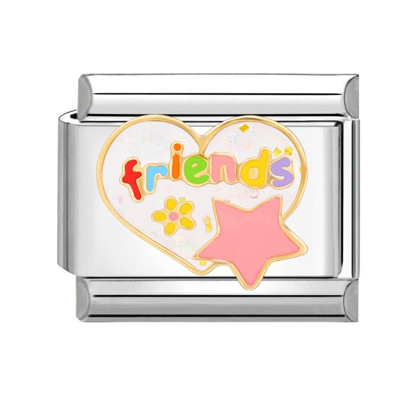 Ručně vyráběný italský kreslený náramek s ocelovým dnem: Roztomilé, Kreativní, DIY Šperkové Doplňky