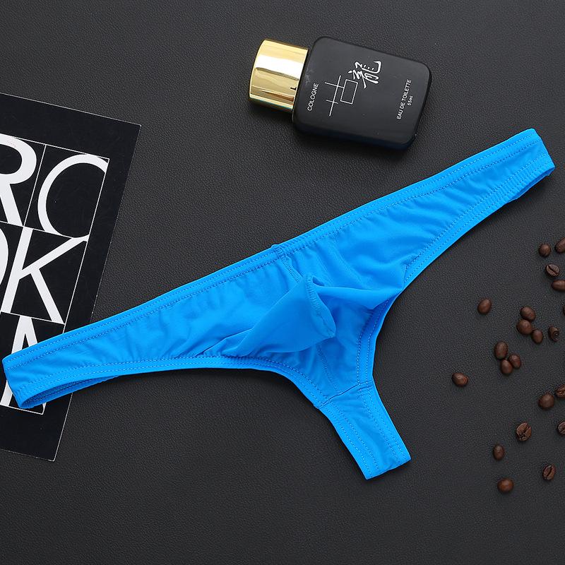 Pánské bezešvé tanga z ledového hedvábí s nízkým pasem