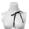 Velvet Imitation Pearl Bow Necklace - French Style Clavicle Jewelry for Women