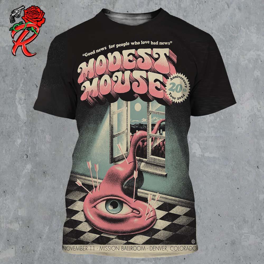 Modest Mouse 20th Anniversary Tour 2024 Poster For Show In Denver Shirt PNA_273 Unisex T-Shirt L