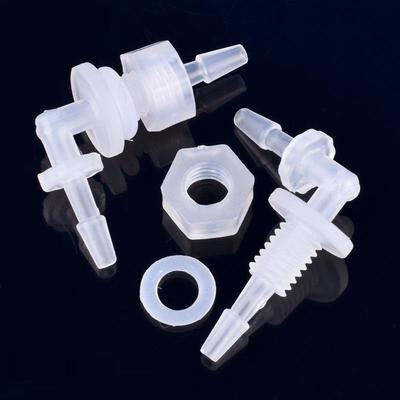 M6~G1/2 To 2.4-11.1mm PP Pagoda Elbow Connector + Nut Silicone O-Ring Watering Irrigation Aquarium Fish Tank Perforated Hose Joint