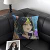 Tighnari Genshin Impact Cute Cushion Cover Natural Linen Organic Fabric Double-Sided Printing Sofa Home Decor Gift Pillow Case