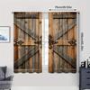 Farmhouse Rustic Barn Door Curtains Panel Polyester Pocket Rod Top Living Room Bedroom Office Kitchen Curtain Light Filtering For Sitting Made Of