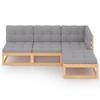 Maison Exclusive - Salon de jardin 4 pcs avec coussins Bois de pin massif