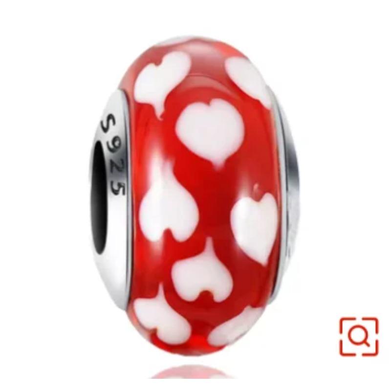 Original Copper Red Charms Heart Cherry Strawberry Flower Fish Beads For Necklace Diy Bracelet Present Jewellery