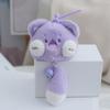 with Bell Cat Plush Keyring Long Tail Plush Cat Doll Pendant Plush Cat Keychain  Christmas Gift