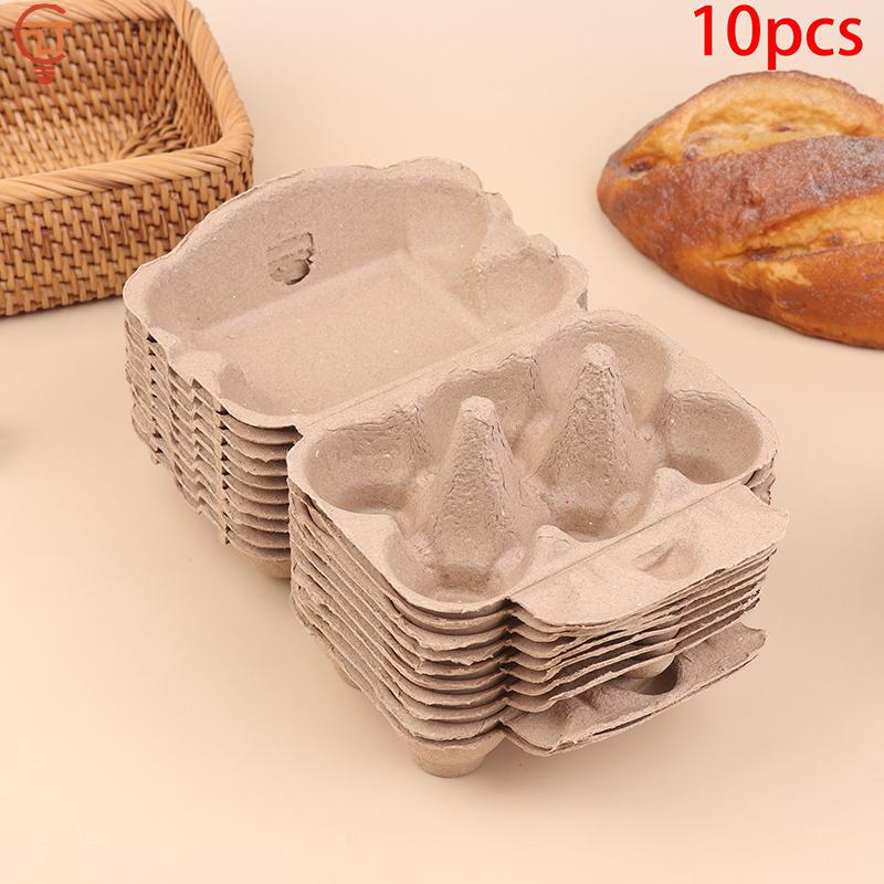 

Egg Tray 10 Egg Eco Pulp Carton Strong Egg Packaging Box for Fresh Eggs in Refrigerator and Grocery Use 10pcs
