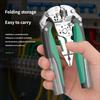Collapsible Wire Stripping Pliers Multifunction Electrician Tool with Crimping Cutting and Wrench Features Foldable