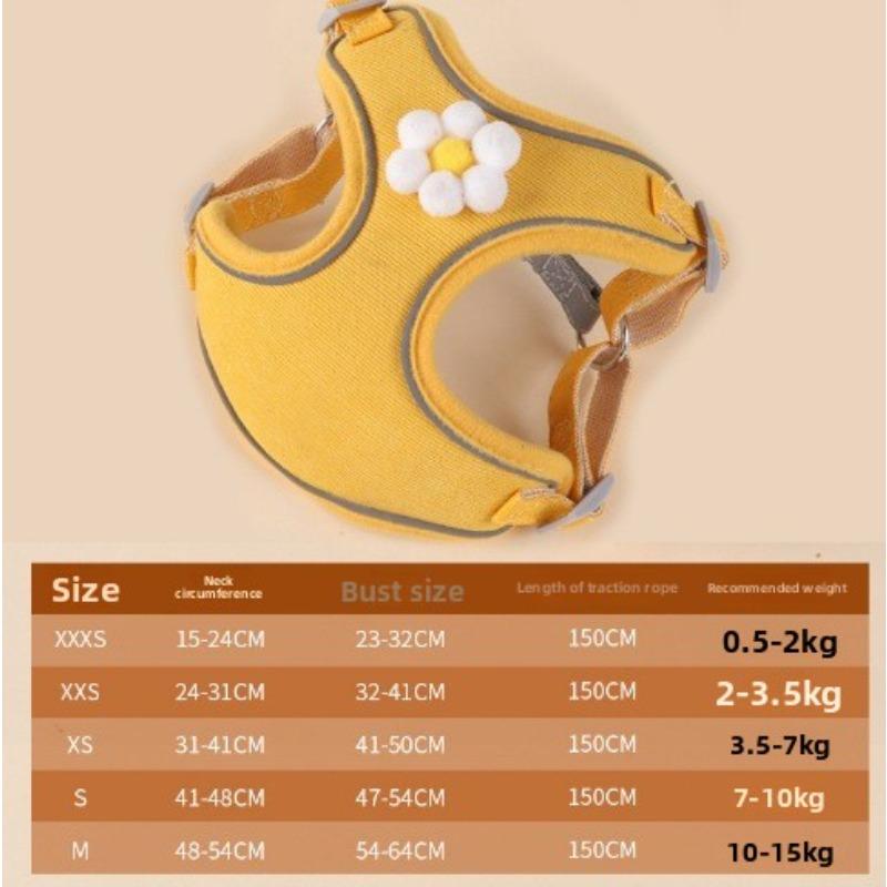 Dog Leash, Small Dog Leash, Chest and Back Strap, Bichon Frise Teddy, Cute Dog Walking, Pet Extendable