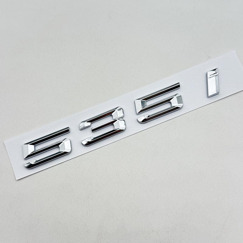 3D ABS Car Letters Logo 520i 528i 530i 535i  Badge Sticker Rear Trunk Emblem For BMW 5 Series 530i 520i Tail Marking Accessories