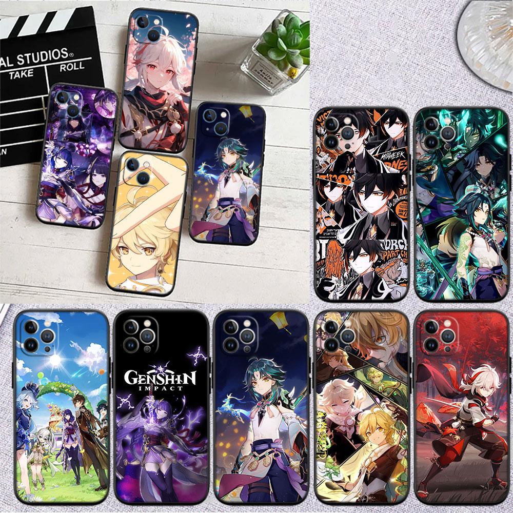 CJ61 Genshin Impact Cool Soft Shell Phone Case for Redmi Note 13 14 Pro+ Plus A3 A3X 13X 13C 13R 14S 14C 14R