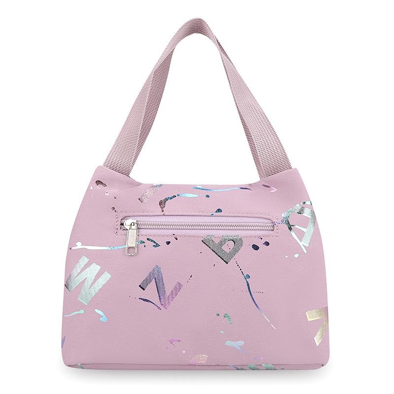 1Pc Trend Printing Women's Handbag, Commuting To Work, Large-capacity Storage, Bento Bag, Portable Small Mommy Bag When Going Out