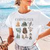 Camping Style Casual Women's Clothing Short Sleeved New Fashion Printed T-Shirt Summer Women's Pattern Regular Versatile T-Shirt