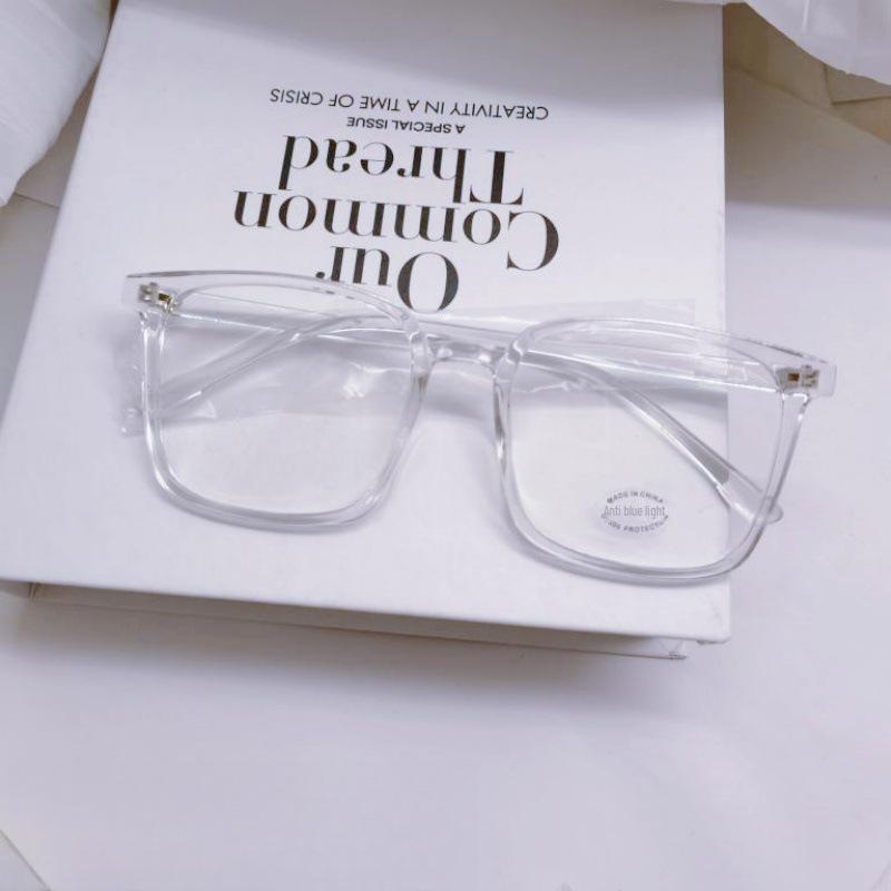 Unisex Übergroße Quadratische Brille mit Dickem Rahmen – 16cm, Geeignet für Gläser oder Myopie-Brillen