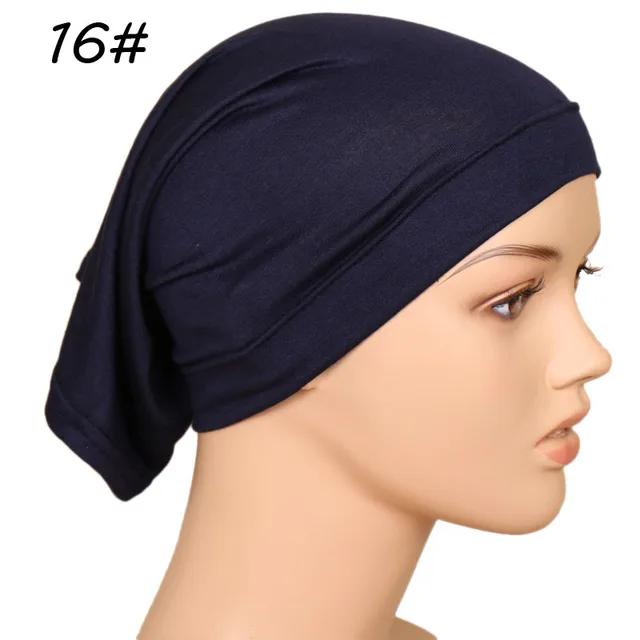 Muslim Underscarf Turban Hijab Ninja Inner Hat Women Chemo Cap Hair Loss Cover Beanie Bonnet Headwear Stretch Head Scarf Wrap