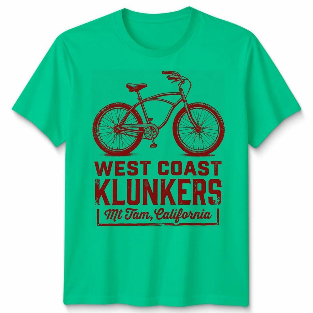 West Coast Klunkers Unisex T Shirt Retro Cycling Mountainbike Klunking Tee S