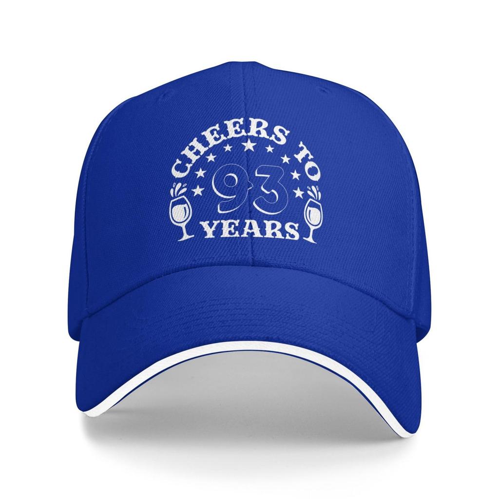 Cheers to Birthday 93 Years Birthday Sandwich Cap Funny Baseball Cap for Men Women