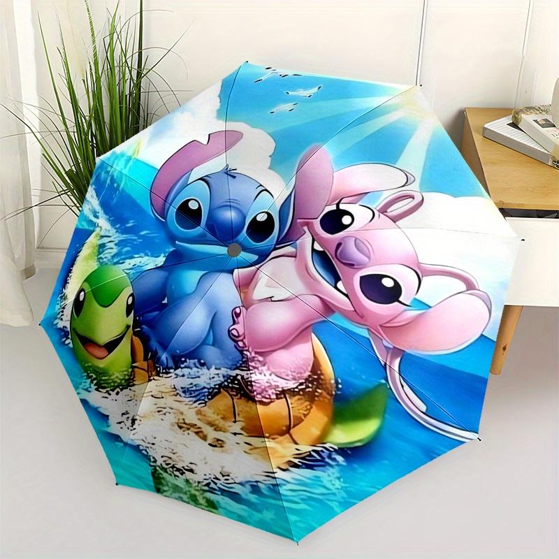 

1pc Stitch,Lilo Automatic Folding Umbrella: Compact 8-Bone Design Cartoon Outdoor Travel Companion, Business Umbrella, Christmas Valentine s