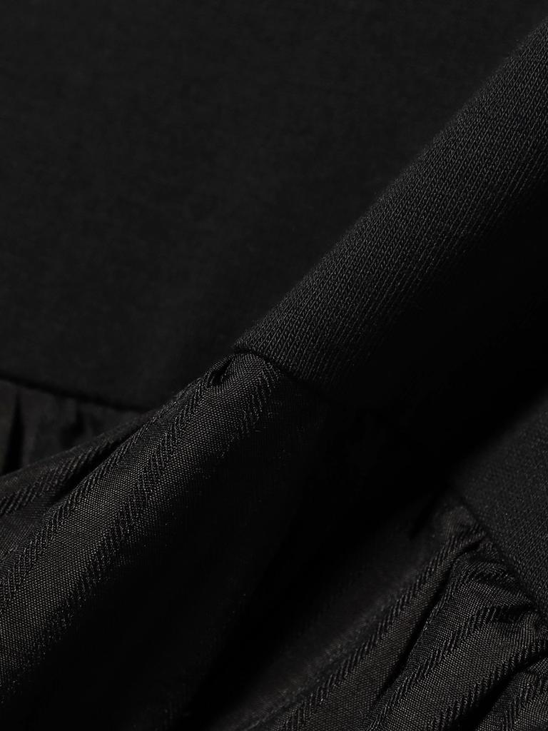 LIFE STORE by BEAMS TEE Mixed Material Ruffle Top Black Free BMING S/S Women's