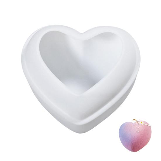 Heart Shaped Silicone Mold 3D Diamond Love Heart Shaped Mold for Jelly Chocolate Cake S